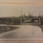 Standard highway bulletin so situated that it becomes an automatic warning to the motorists of a turn in the road.